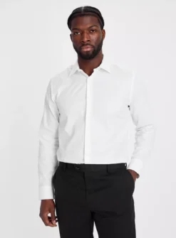 White Regular Fit Non Iron Shirt 20.5 -The Sleek Ward Sales tuc136996572 White R Z001A