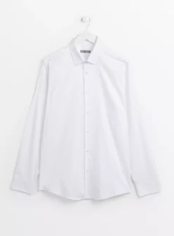 White Regular Fit Non Iron Shirt 20.5 -The Sleek Ward Sales tuc136996572 White R Z003A