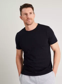 Black Crew Neck T-Shirt XXL -The Sleek Ward Sales tuc140150166 Black R Z001A