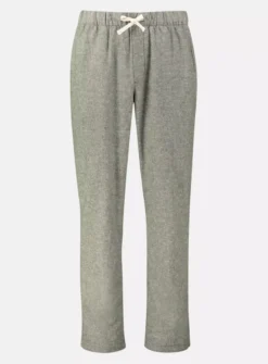 Green Linen-Rich Tapered Pull On Trousers - W36 L30 -The Sleek Ward Sales tuc140392721 Green R Z003A