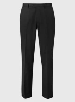 Black Tailored Fit Trousers With Stretch W30 L31 -The Sleek Ward Sales tuc140423232 Black R Z003A