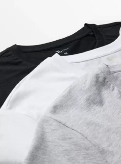 Black, Grey & White Regular Fit T-Shirt 3 Pack XL -The Sleek Ward Sales tuc141613222 Multi20Coloured R Z004A 1