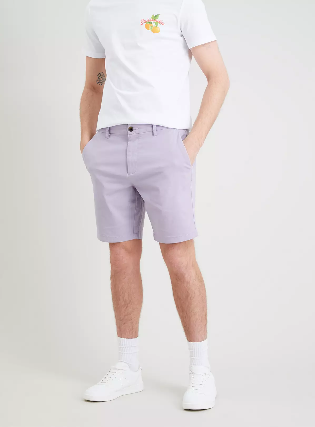 Lilac Chino Shorts - 48 4 Lilac Chino Shorts - 48 - Image 2