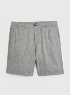 Green Linen-Rich Shorts 50
