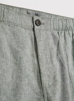 Green Linen-Rich Shorts 50 -The Sleek Ward Sales tuc141845007 Green R Z004A