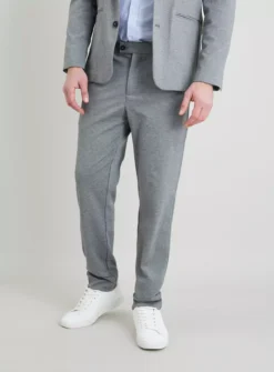 Grey Jersey Tailored Trousers W42 L29 -The Sleek Ward Sales tuc141919176 Grey R Z001A 1