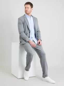 Grey Jersey Tailored Trousers W42 L29