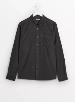 Charcoal Grey Regular Fit Needlecord Shirt XL -The Sleek Ward Sales tuc142601750 Charcoal R Z003A