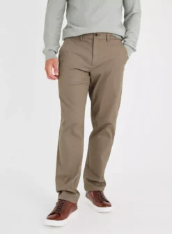 Neutral Straight Leg Chinos With Stretch 42L -The Sleek Ward Sales tuc142707061 Neutral R Z001A