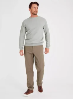 Neutral Straight Leg Chinos With Stretch 42L -The Sleek Ward Sales tuc142707061 Neutral R Z002A