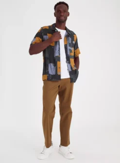 Tan Straight Leg Chino Trousers 30L -The Sleek Ward Sales tuc142707458 Tan R Z002A