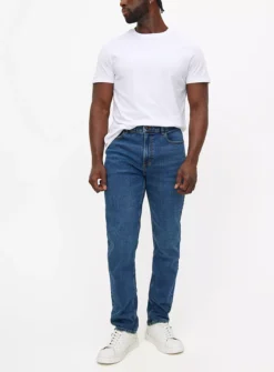 Midwash Denim Slim Fit Jeans With Stretch 38R 10 Midwash Denim Slim Fit Jeans With Stretch 38R -The Sleek Ward Sales tuc142723491 Mid20Denim R Z001A 1