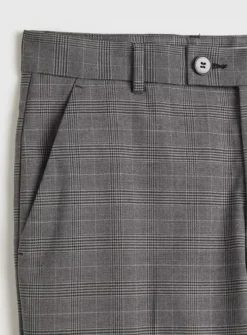 Grey Check Regular Fit Tailored Trousers W44 L29 -The Sleek Ward Sales tuc142841294 Grey R Z004A