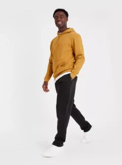 Black Open Hem Joggers M