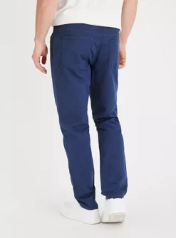 Navy Slim Fit Textured Jeans 32R -The Sleek Ward Sales tuc142983241 Navy R Z005A 1