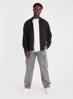 Denim Acid Wash Loose Fit Jeans38L -The Sleek Ward Sales tuc142986670 Grey R Z002A