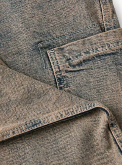 Denim Acid Wash Loose Fit Jeans38L -The Sleek Ward Sales tuc142986670 Grey R Z004A