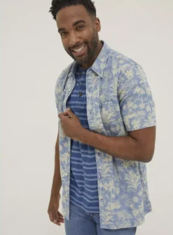 FATFACE Hawaiian Print Shirt XS -The Sleek Ward Sales tuc143030469 Blue R Z001A