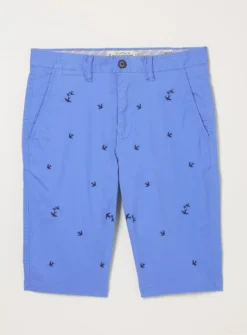 FATFACE Mawes Bird Embroidery Shorts 40