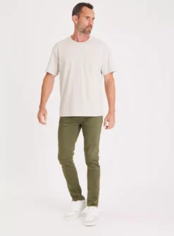 Khaki Skinny Fit Jeans With Stretch 40S -The Sleek Ward Sales tuc143106494 Khaki R Z001A 1