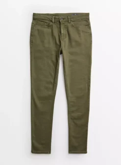 Khaki Skinny Fit Jeans With Stretch 40S -The Sleek Ward Sales tuc143106494 Khaki R Z003A 1