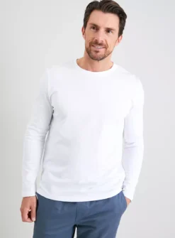 White Long Sleeve T-Shirt XL 9 White Long Sleeve T-Shirt XL -The Sleek Ward Sales tuc143177647 White R Z001A 1