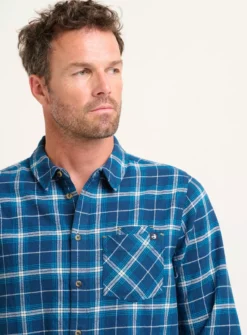BRAKEBURN Navy Check Shirt S