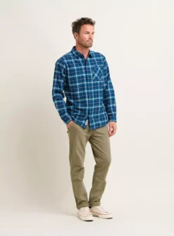 BRAKEBURN Navy Check Shirt S -The Sleek Ward Sales tuc143197752 Navy R Z004A 1