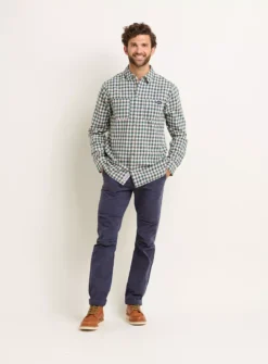 BRAKEBURN Gingham Shirt XL -The Sleek Ward Sales tuc143197947 Navy R Z005A