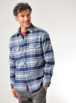 BURGS Oakford Check Shirt S -The Sleek Ward Sales tuc143258287 Navy R Z001A 1
