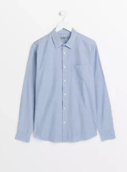 Blue Plain Oxford ShirtL -The Sleek Ward Sales tuc143326323 Blue R Z003A