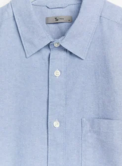 Blue Plain Oxford ShirtL -The Sleek Ward Sales tuc143326323 Blue R Z004A
