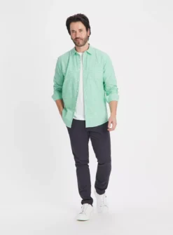 Green Gingham Oxford ShirtXXXL -The Sleek Ward Sales tuc143333494 Green R Z002A