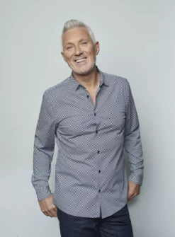 UNION WORKS Navy Geometric Printed Shirt XXXL