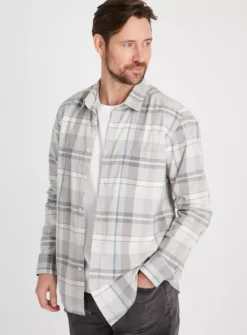 Grey Check Shirt L 8 Grey Check Shirt L -The Sleek Ward Sales tuc143349841 Grey R Z001A