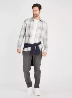 Grey Check Shirt L 9 Grey Check Shirt L -The Sleek Ward Sales tuc143349841 Grey R Z002A