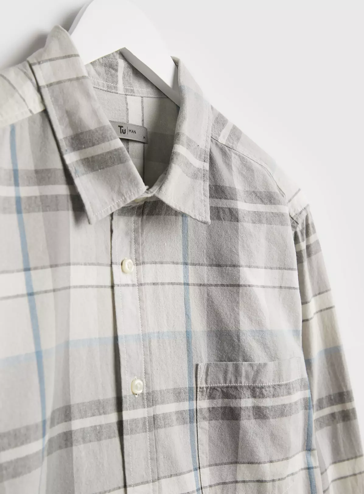 Grey Check Shirt L 6 Grey Check Shirt L - Image 4