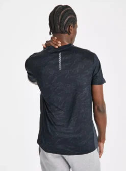 Active Navy Printed T-Shirt L