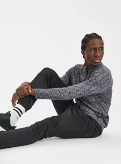 Active Grey Space Dye Zip-Through Top XXL -The Sleek Ward Sales tuc143353604 Charcoal R Z002A 1