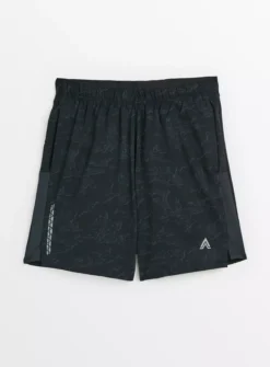 Active Navy Printed Shorts XXXL -The Sleek Ward Sales tuc143354367 Navy R Z003A