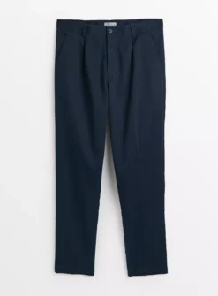 Navy Twill Textured Trousers 38R -The Sleek Ward Sales tuc143384128 Navy R Z003A 1