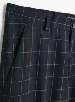 Navy Windowpane Check Trousers 44R 11 Navy Windowpane Check Trousers 44R -The Sleek Ward Sales tuc143386772 Navy R Z004A 1