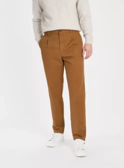 Tan Twill Trousers 40R -The Sleek Ward Sales tuc143388436 Tan R Z001A 1