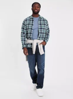 Green & Blue Brushed Check Shirt L