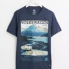 Volkswagen Navy Mountain Graphic T-Shirt L -The Sleek Ward Sales tuc143525832 Blue R Z002A