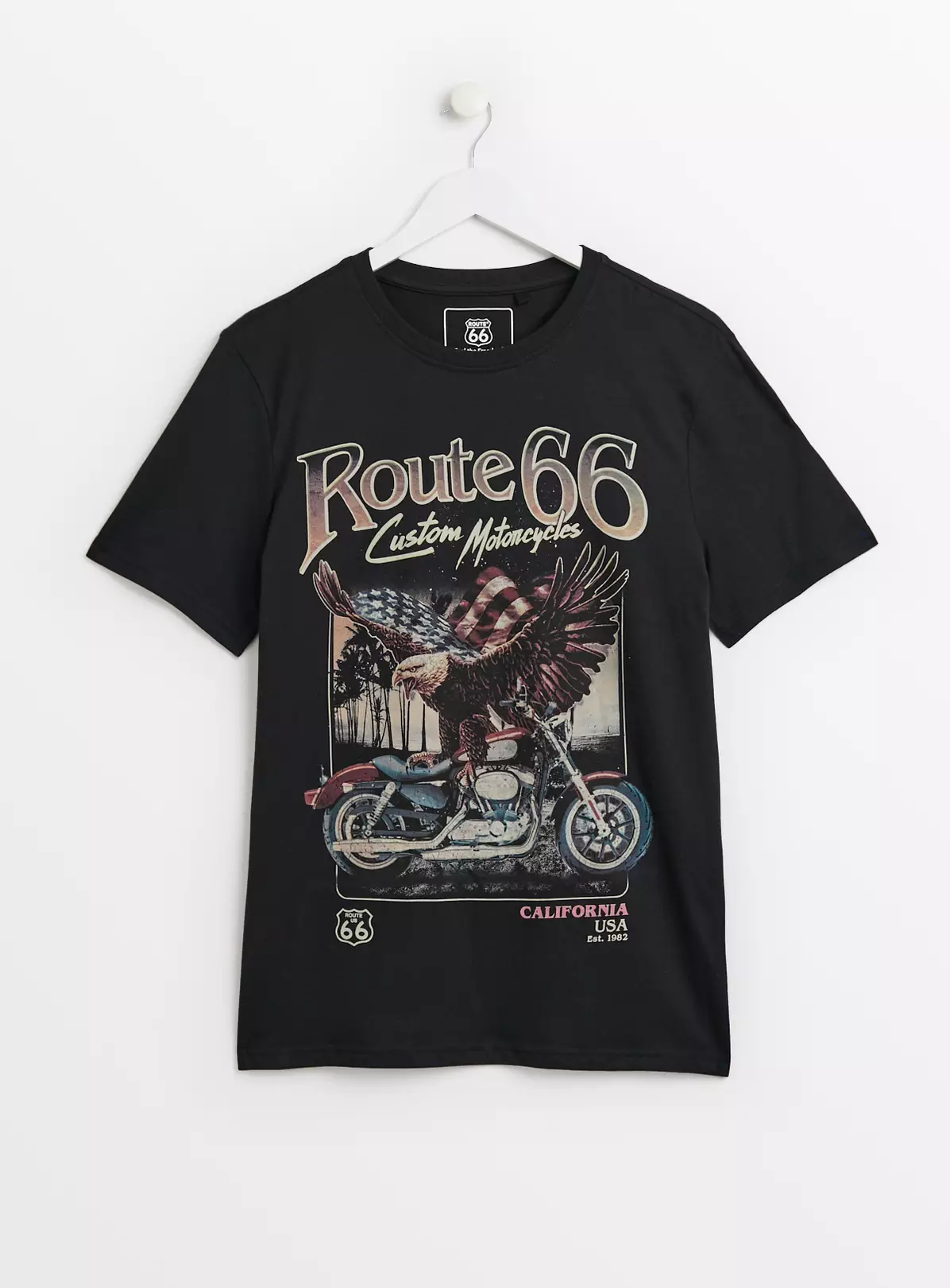 Black Route 66 Graphic T-Shirt M 6 Black Route 66 Graphic T-Shirt M - Image 4