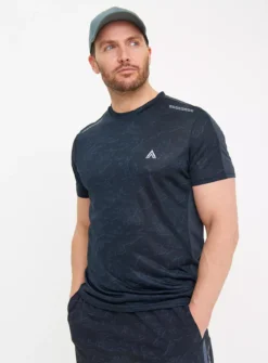 Active Navy Printed T-Shirt XXL