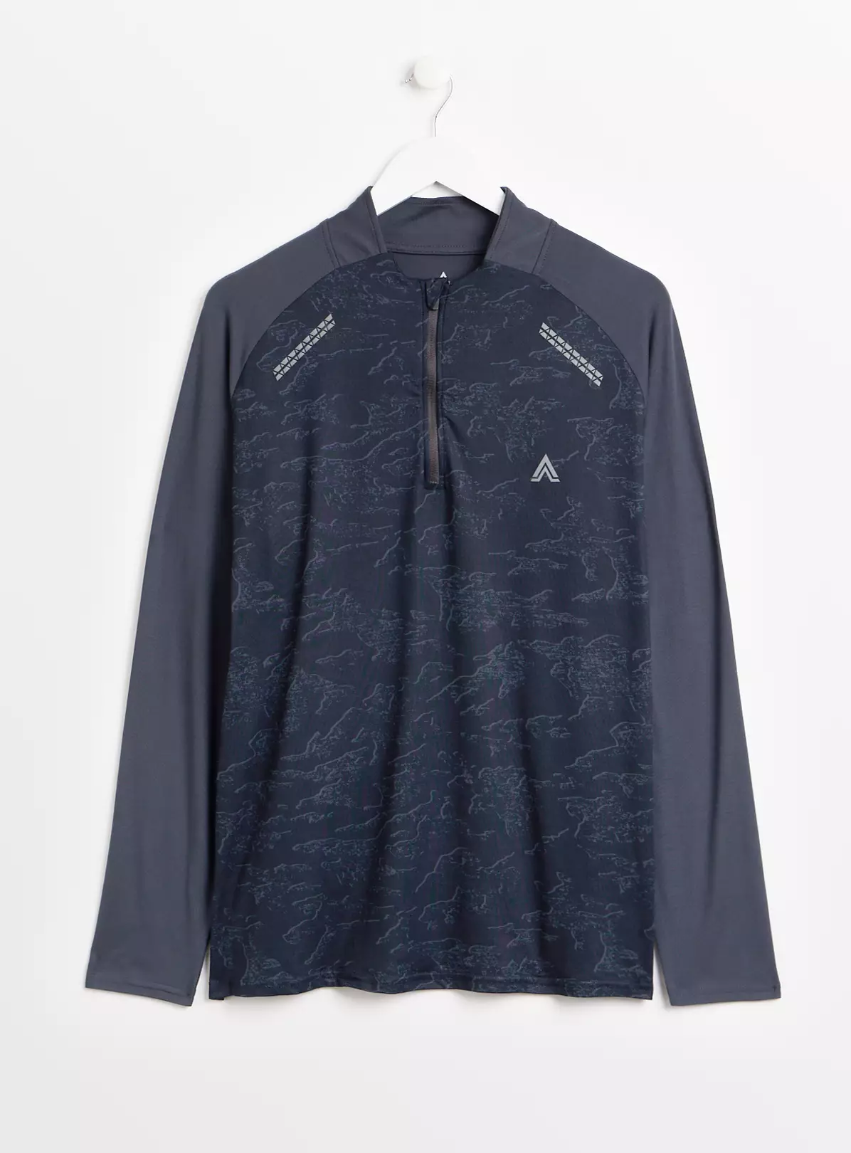 Active Navy Printed Quarter Zip TopXL 3 Active Navy Printed Quarter Zip TopXL