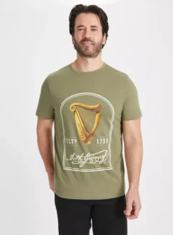 Khaki Guinness Graphic T-Shirt XL