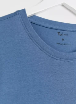 Core Blue Short Sleeve T-Shirt XXL -The Sleek Ward Sales tuc143556073 Blue R Z004A